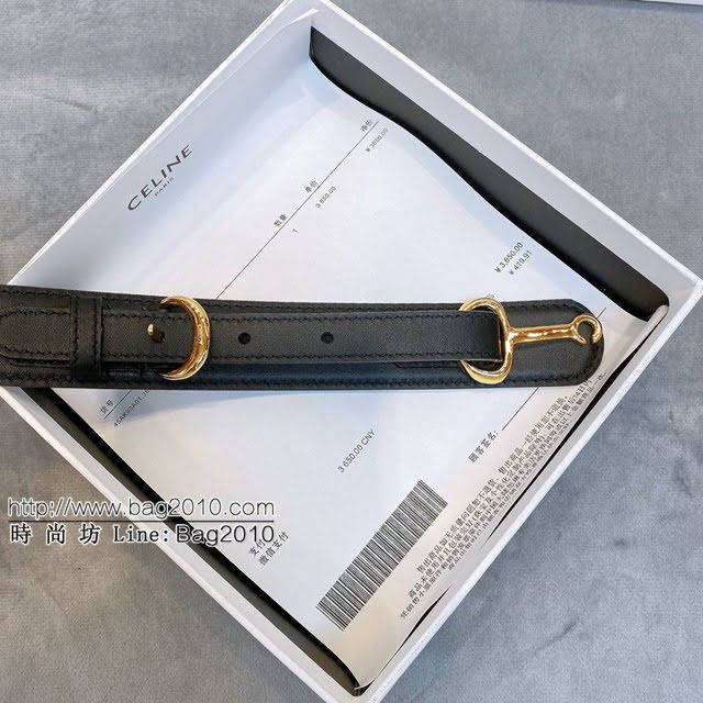 CELINE女士皮帶 賽琳馬銜扣腰帶 賽琳小牛皮可調節皮帶  jjp1141